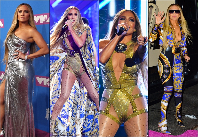 【VMA 頒獎禮】從紅氈、舞台到 After Party ！J. Lo 連串多套 Atelier Versace 造型上陣