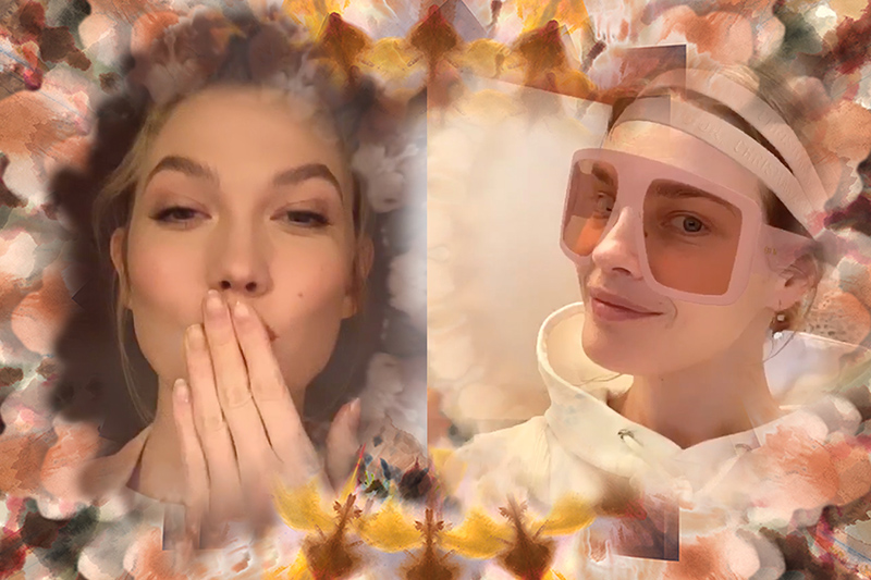 Dior 新出 IG Stories face filter-跟住名模Karlie Kloss 試玩自拍